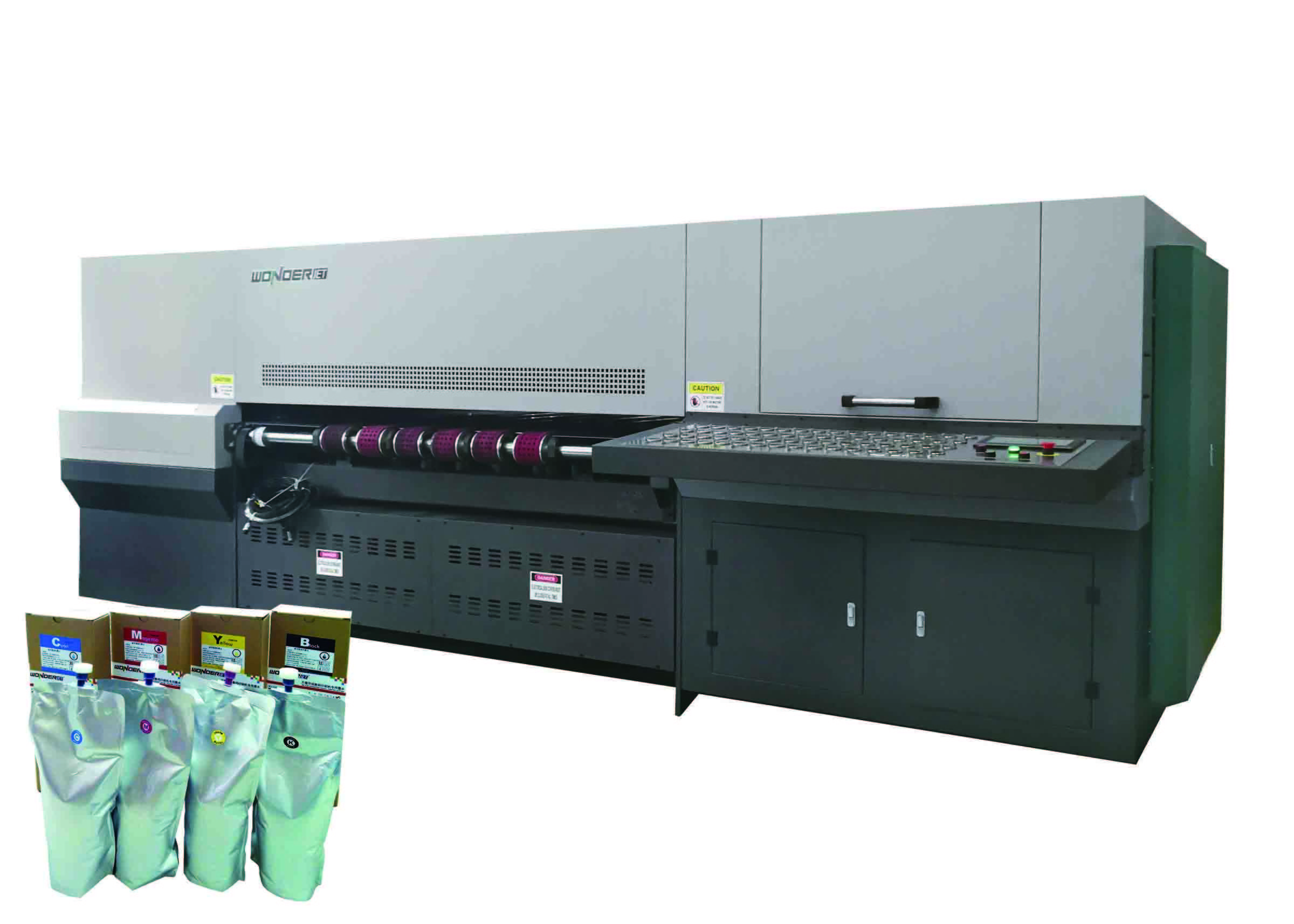 Corrugated Box Industrial Digital Printing Machine CMYK Color With